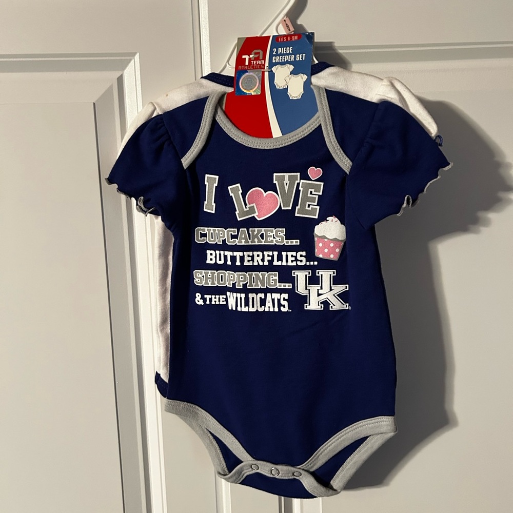 UK Baby onesie Blue/white 2 pack